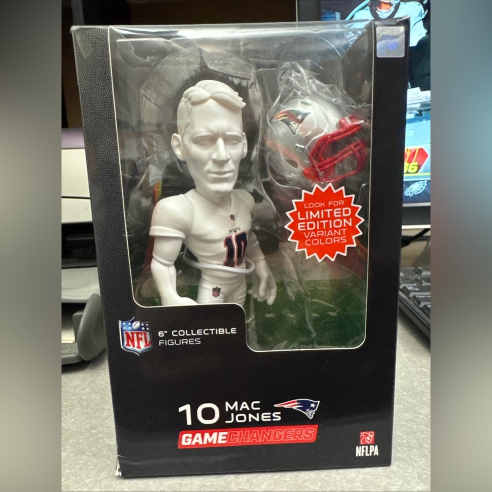 GAMECHANGERS MAC JONES FIGURE GAME CHANGERS PATRIOTS MAC JONES LIMITED EDITION